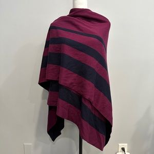 Talbots Navy & Burgundy reversible cape. Very soft; one size; like new! Special!